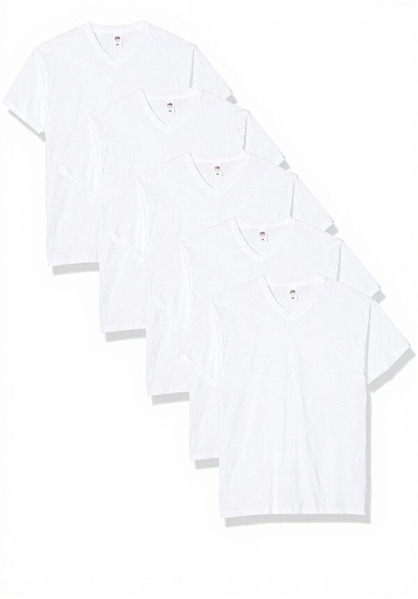 T-shirt homme Fruit of the Loom col V pack 5 couleurs