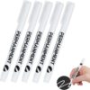 Gudemoore White Permanent Markers 5 Pack Fast Drying-0