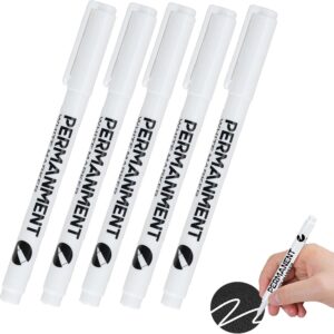 Gudemoore White Permanent Markers 5 Pack Fast Drying-0