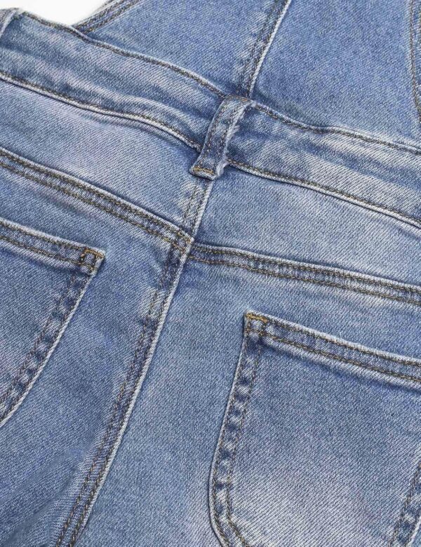 Salopette jean fille KIDSCOOL SPACE déchiré confortable-2