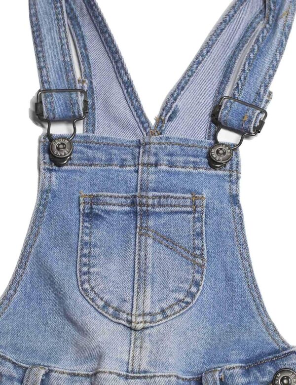 Salopette jean fille KIDSCOOL SPACE déchiré confortable-4