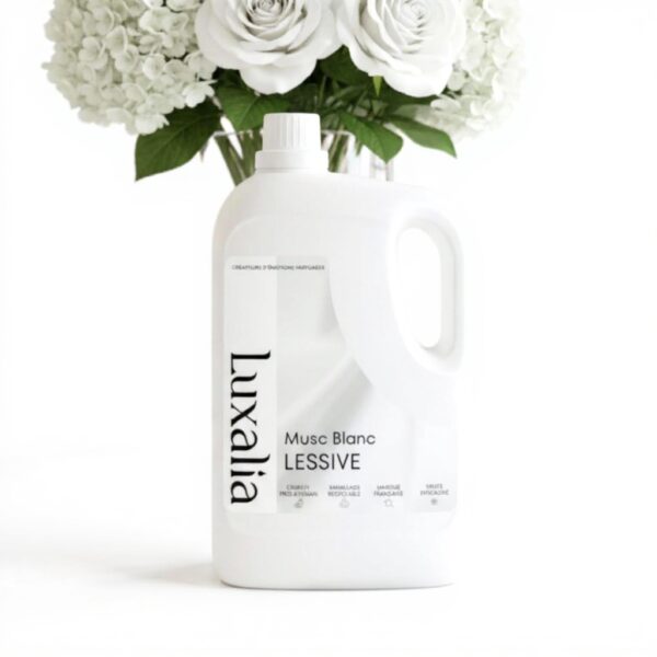 Lessive liquide Luxalia Musc Blanc 5L efficace à froid