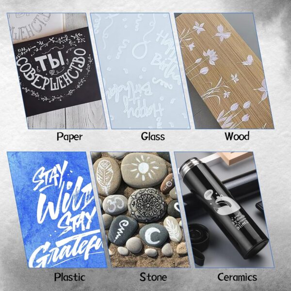 Marqueurs blancs DenFatory acryliques double pointe tissu-4