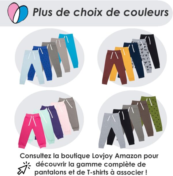 Pantalon jogging bébé Lovjoy 100% coton ceinture élastique-5