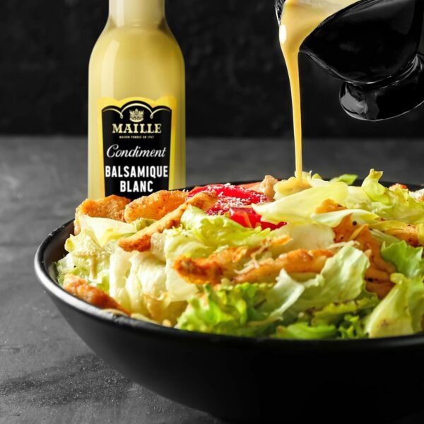 Vinaigre balsamique blanc Maille condiment fruité lot 3-5