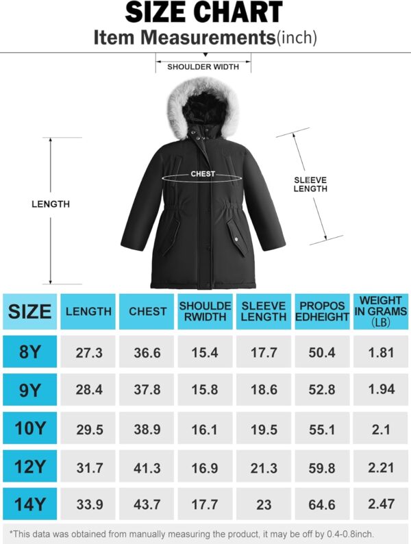 Manteau d'hiver fille maoo garden parka ski fourrure-5