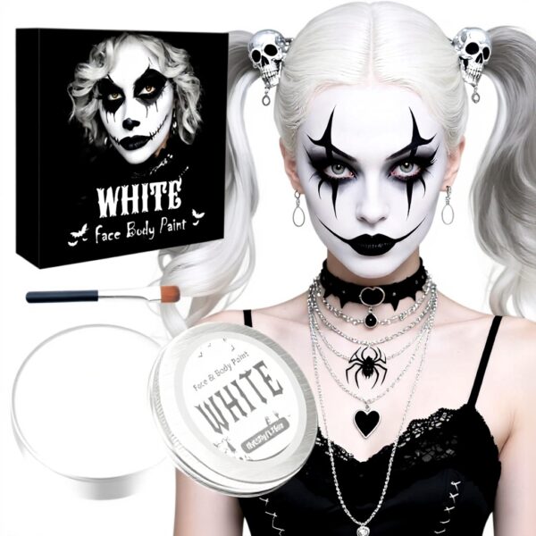 Maquillage Carnaval Visage Blanc SPINNE LUCAS Enfant Adulte