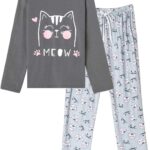 Ensemble Pyjama Femme MyFav Manches Longues Doux Confortable-0