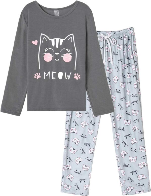 Ensemble Pyjama Femme MyFav Manches Longues Doux Confortable-0