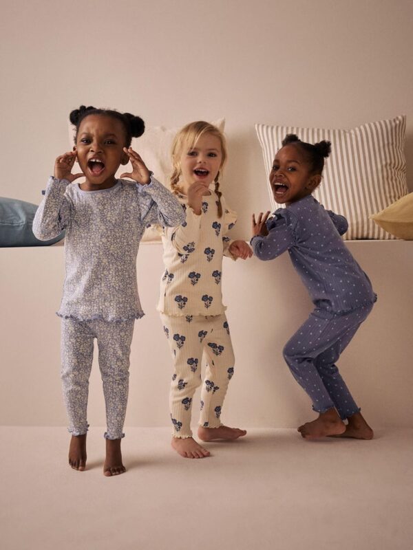 Pyjama fille lot 3 NEXT doux fleurs enfants nuit-1