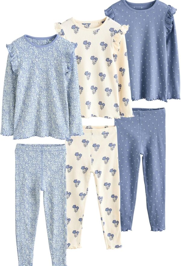 Pyjama fille lot 3 NEXT doux fleurs enfants nuit-0