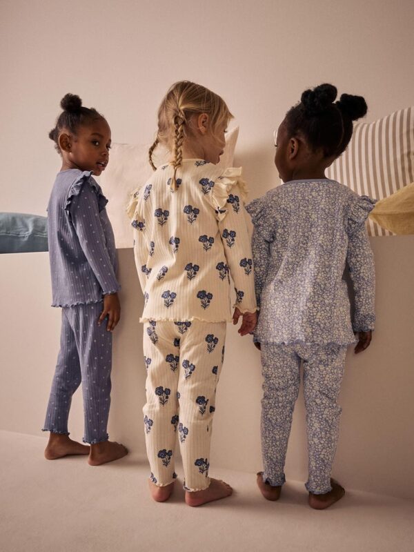 Pyjama fille lot 3 NEXT doux fleurs enfants nuit-2
