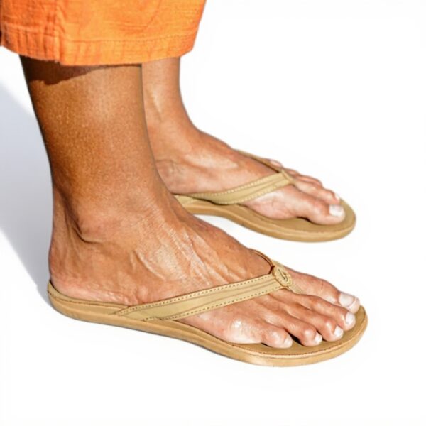 Sandales OLUKAI Aukai Tan cuir souple confort femme