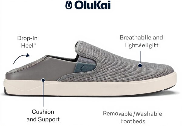 Baskets OLUKAI Laeahi Kapa homme graphite confort
