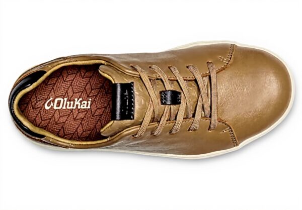 Baskets OLUKAI Laeahi Li ILI homme cuir imperméable marron