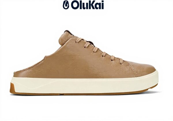 Baskets OLUKAI Laeahi Li ILI homme cuir imperméable marron
