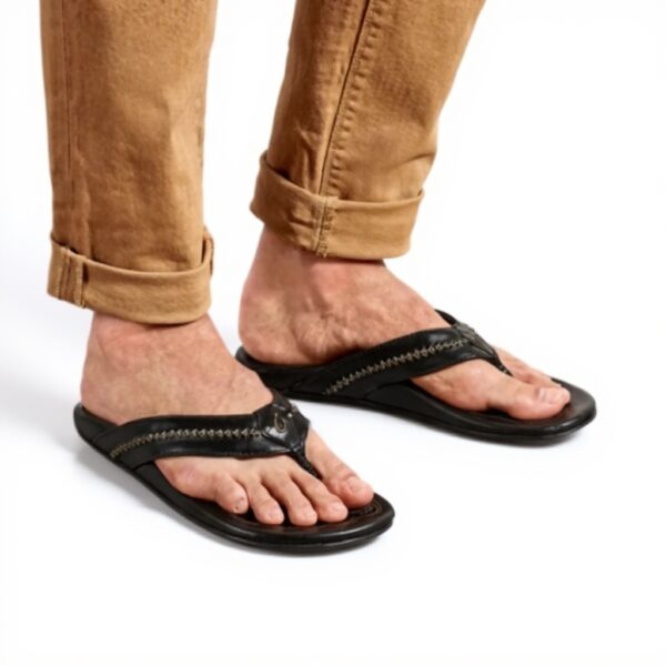 Sandales Olukai Mea Ola Homme Cuir Brun Confortable