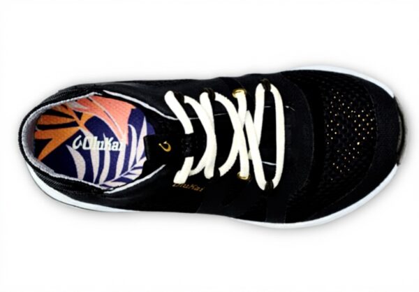 Baskets OluKai Femme Huia Noir Confort Maille Aérée