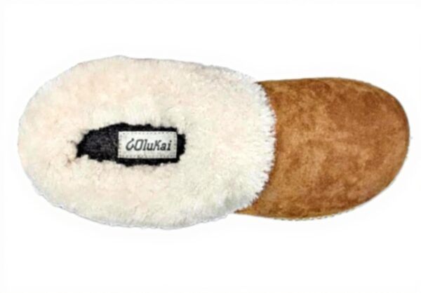 OLUKAI Femme Kui Chausson Cuir Peau Mouton Confortable