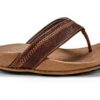 Sandales OLUKAI Hiapo cuir homme plage confort durable