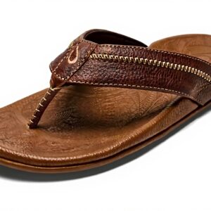 Sandales OLUKAI Hiapo cuir homme plage confort durable