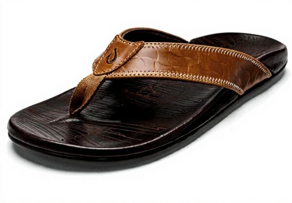Sandales Olukai Hikianalia Cuir Pleine Fleur Homme
