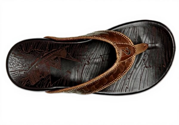 Sandales Olukai Hikianalia Cuir Pleine Fleur Homme