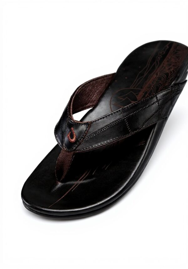 Sandales homme OLUKAI Hokulea Kia cuir pleine fleur confort