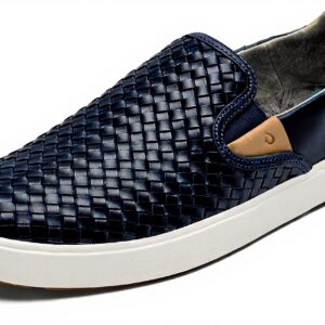 Basket OluKai Homme Laeahi Lauhala Cuir Tissé Main