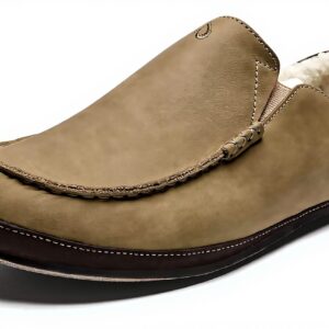 Chausson OLUKAI Homme Moloā Cuir Doublure Peau Mouton