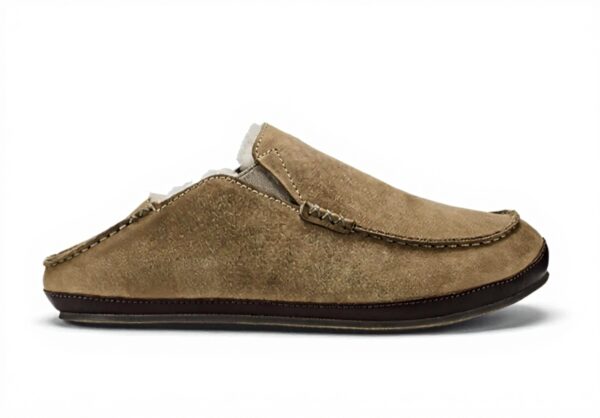 Chausson OLUKAI Homme Moloā Cuir Doublure Peau Mouton