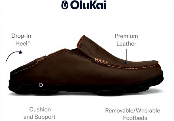 Mocassin OluKai Homme Moloa cuir nubuck semelle anatomique