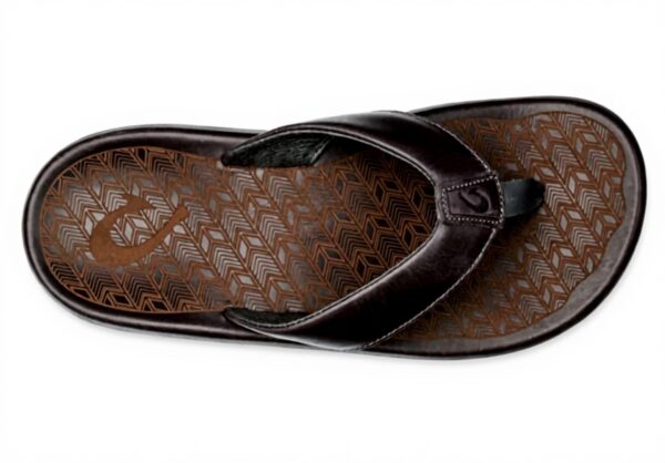 Sandales OluKai Ilikai cuir pleine fleur semelle anatomique