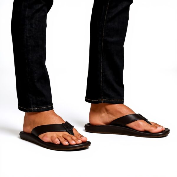 Sandales OluKai Ilikai cuir pleine fleur semelle anatomique