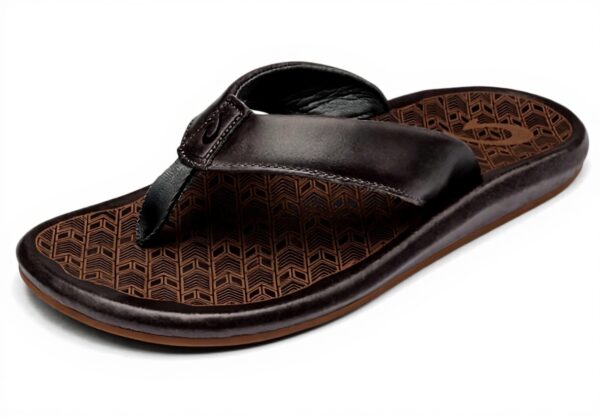 Sandales OluKai Ilikai cuir pleine fleur semelle anatomique