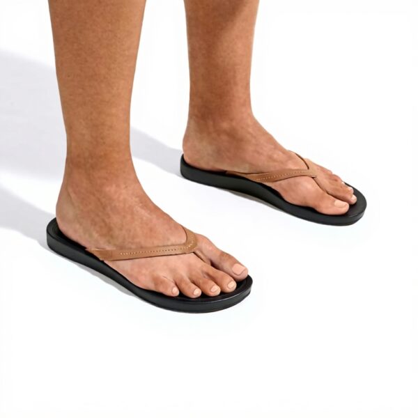 Sandales OLUKAI Lalahi cuir léger maintien voûte plantaire