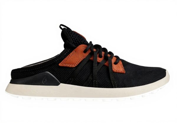 OLUKAI Manele Chaussures de golf sans crampons pour homme, résistantes à leau et aux taches, semelle intermédiaire rembourrée et semelle profilée, confort tout au long de la journée et légères, Noir