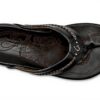 Sandales OLUKAI MEA Ola Homme Cuir Confort Noir Taille 14