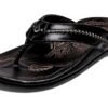 Sandales OLUKAI MEA Ola Homme Cuir Confort Noir Taille 14