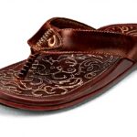 Sandales OLUKAI Mekila cuir pleine fleur semelle