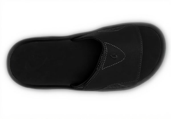 OluKai Nalu Slide Sandal Homme Noir EVA Confortable