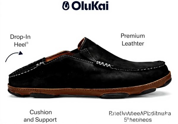 Chaussures à enfiler homme OLUKAI cuir nubuck confortable