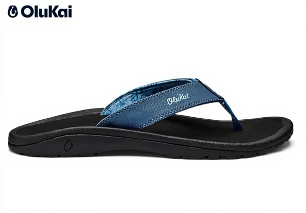 Sandales Olukai Ohana Homme Bleu Noir Confortables