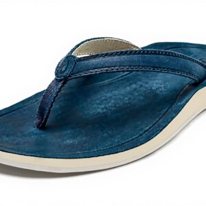 Tongs Olukai Southshore femme cuir confort plage indigo