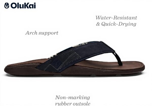 Sandales OLUKAI Tuahine imperméables cuir homme confort