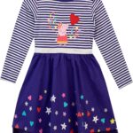 Robe Peppa Pig fille violette manches longues tulle-0