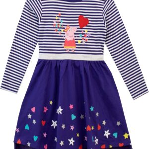 Robe Peppa Pig fille violette manches longues tulle-0
