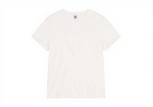 Tee-shirt Femme Petit Bateau Coton Courtes Manches Blanc