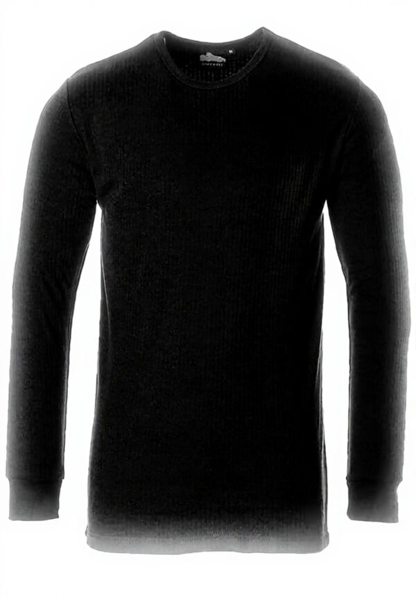 T-shirt thermique homme Portwest manches longues noir