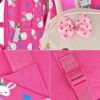 Queta Sac à Dos Enfant Lapin Design Cartable Rose Nylon-5